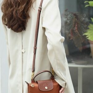 Mini long champ le pliage with strap